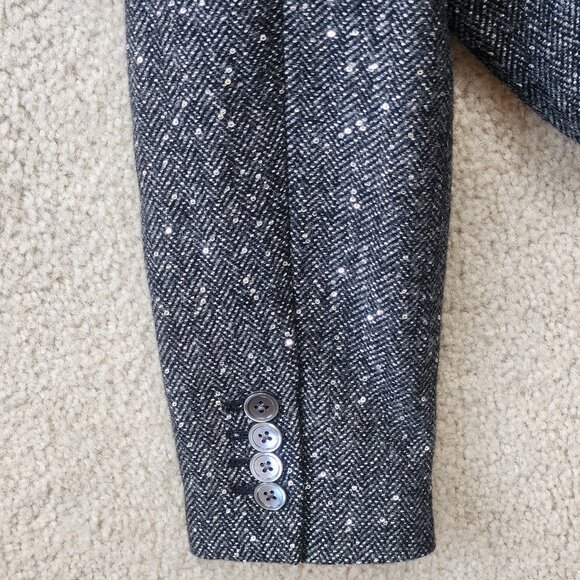 NWOT Sparkle Sequin Campbell Donegal Blazer Herringbone - Picture 10 of 12